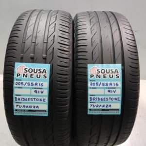2 pneus semi novos 205-55-16 Bridgestone