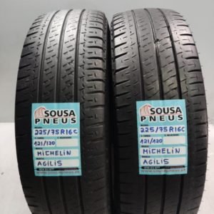 2 pneus semi novos 225-75-16C Michelin