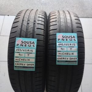 2 pneus semi novos 195-65-15 Michelin