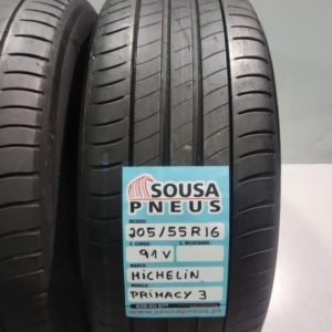 2 pneus semi novos 205-55-16 Michelin