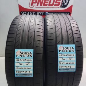 2 PNEUS SEMI-NOVOS  CONTINENTAL CONTACT5 225-45-19 96W