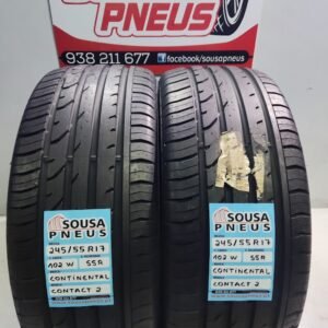 2 SEMI NOVOS CONTINENTAL CONTACT2  245-55-17 102W OFERTA DOS PORTES