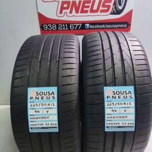 2 PNEUS SEMI NOVOS HANKOOK VENTUS S1 EVO 225-50-17 94Y OFERTA DOS PORTES