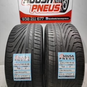 2 PNEUS SEMI NOVOS UNIROYAL RAINSPORT 3 225-40-18 92Y
