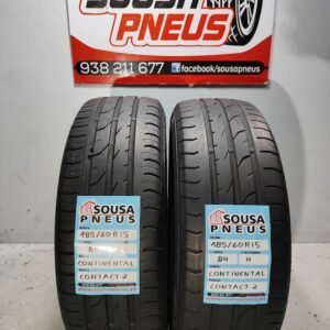 2 PNEUS SSEMI NOVOS CONTINENTAL CONTACT 2 185/60R15 84H