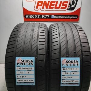 2 PNEUS SEMI NOVOS KLEBER DYNAXER UHO 225/40R18 92Y