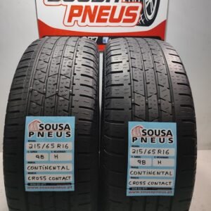2 PNEUS SEMI NOVOS CONTINENTAL CROSS CONTACT 215/65R16 98H