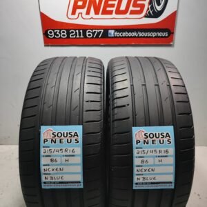 2 PNEUS SEMI NOVOS NEXEN N BLUE 215/45R16 86H