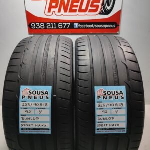 2 PNEUS SEMI NOVOS DUNLOP SPORT MAXX 225/40R18 92Y