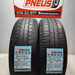 2 PNEUS SEMI NOVOS GOOD YEAR 185-65-15 88T