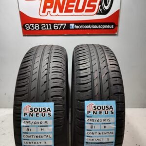 2 PNEUS SEMI NOVOS CONTINENTAL CONTACT 3 175-60-15 81H