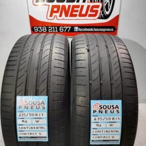 2 PNEUS SEMI NOVOS CONTINENTAL CONTACT5  235-50-17 96W