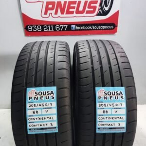 2 PNEUS SEMI NOVOS CONTINENTAL 205-45-17 88V