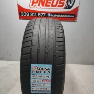 1 PNEUS SEMI NOVOS 225/45R19 MICHELIN PILOT STORT 4 - OFERTA DOS PORTES