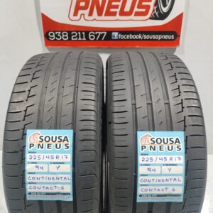 2 PNEUS SEMI NOVOS 225/45R17 CONTINNETAL - OFERTA DA ENTREGA