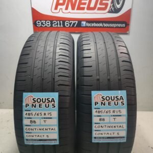 2 pneus semi novos continental 185/65R15 Oferta dos Portes