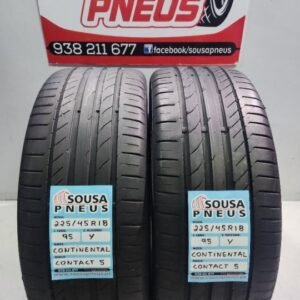 2 pneus semi novos continental 225- 45r18  oferta dos portes