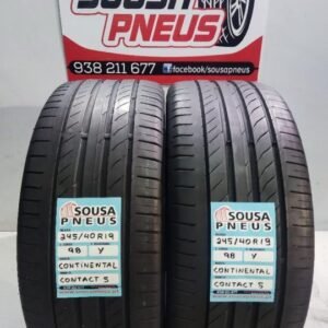 2 pneus como novos 245-40r19 continental - oferta dos portes