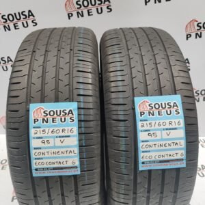 2 pneus semi novos 215-60R16 Continental - Oferta dos Portes