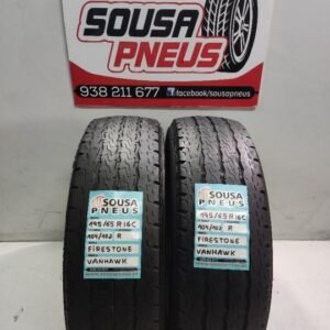 2 pneus semi novos 195-65r16c firestone - oferta dos portes