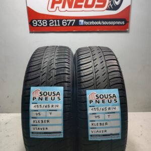 2 Pneus semi novos kleber 155/65R14 Oferta dos Portes