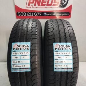 2 pneus semi novos 195-65r15 kleber - oferta dos portes
