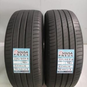 2 pneus semi novos 225-55r18 michelin - oferta dos portes