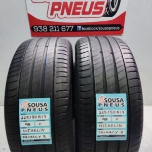2 pneus semi novos 225-50r17 michelin - oferta dos portes