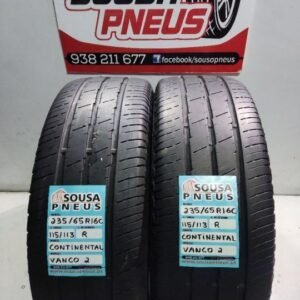 2 pneus semi novos 235-65r16c michelin - oferta dos portes