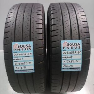 2 pneus semi novos 205-65r16c michelin - oferta dos portes