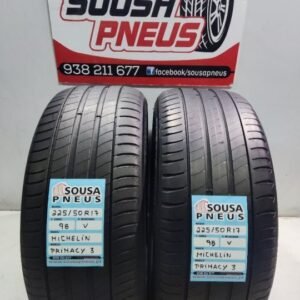 2 pneus semi novos 225-50r17 michelin - oferta dos portes 120 EUROS