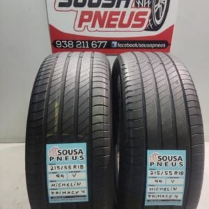 2 pneus semi novos 215-55r18 michelin - oferta dos portes