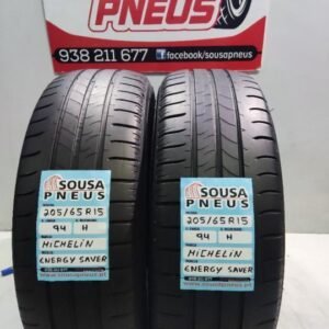 2 pneus semi novos 205-65r15 michelin - oferta dos portes 85 EUROS