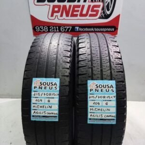 2 pneus semi novos 215-70r15 michelin - oferta dos portes 90 EUROS