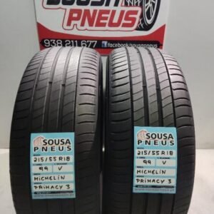 2 pneus semi novos 215-55r18 michelin - oferta dos portes 120 EUROS