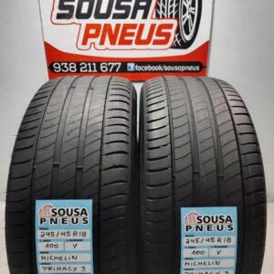 2 pneus semi novos Michelin 245-45r18 Oferta dos Portes 140 Euros