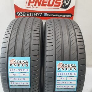 2 pneus semi novos 205-55R16 Michelin - Oferta dos Portes