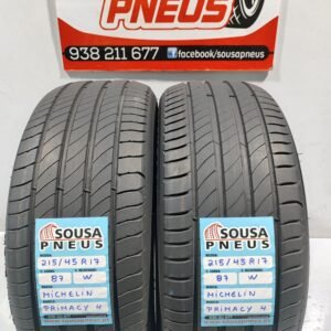 2 pneus semi novos 215-45R17 Michelin - Oferta dos Portes
