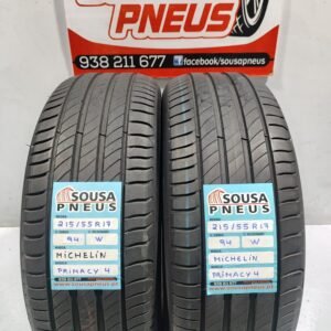 2 Pneus semi novos Michelin 215-55R17 Oferta dos Portes
