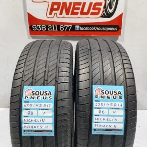 2 pneus semi novos 205-45R17 Michelin - Oferta da entrega - 100 Euros