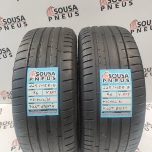 2 pneus semi novos 225-45R18 RFT Michelin  - Oferta dos Portes